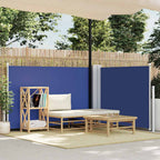 Ausziehbare Seitenmarkise Blau 100 x 600 cm