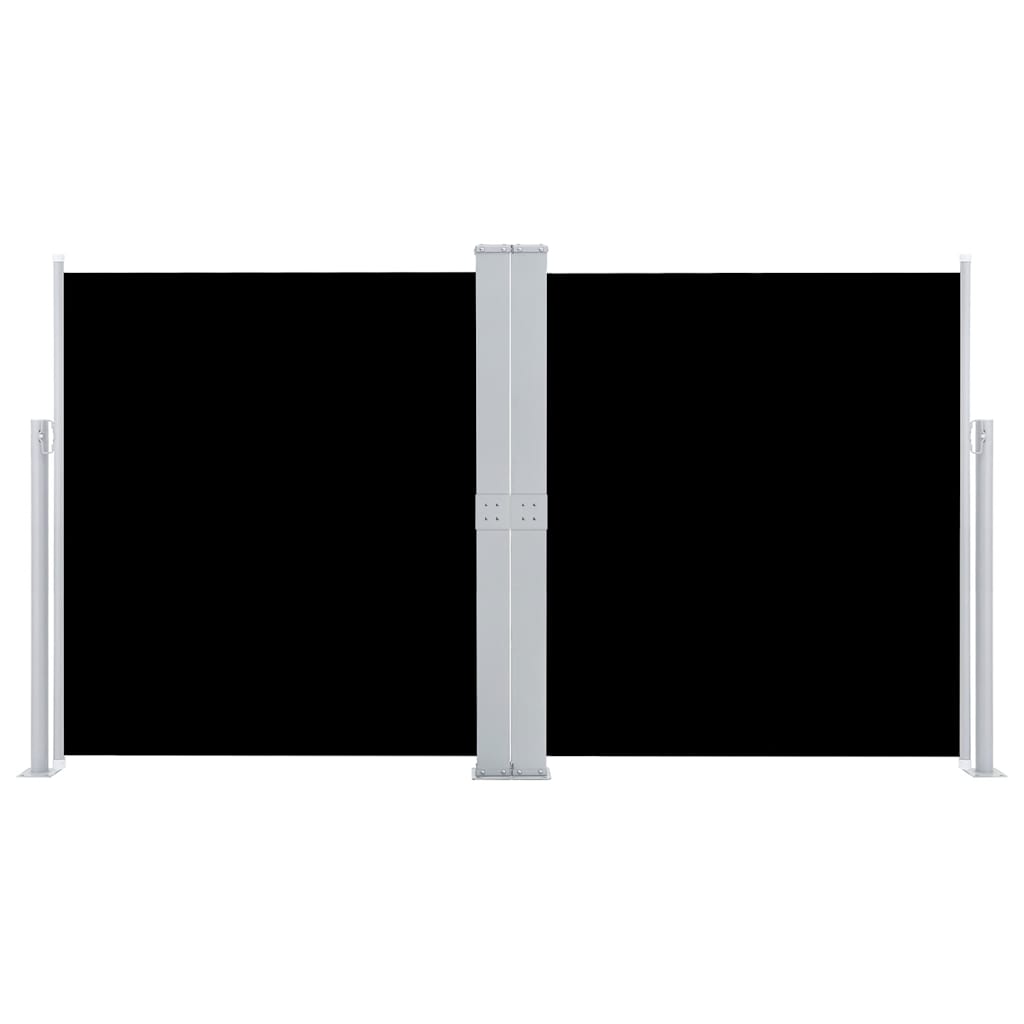 Ausziehbare Seitenmarkise Schwarz 140 x 600 cm