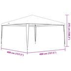 Profi-Partyzelt 4×4 m Anthrazit 90 g/m²