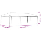 Profi-Partyzelt 4×9 m Grün 90 g/m²