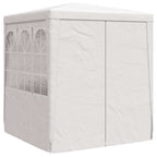 Profi-Partyzelt mit Seitenwänden 2×2m Weiß 90 g/m²