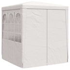 Profi-Partyzelt mit Seitenwänden 2,5x2,5 m Weiß 90 g/m²