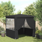 Profi-Partyzelt mit Seitenwänden 2×2m Anthrazit 90 g/m²
