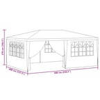 Profi-Partyzelt mit Seitenwänden 4×6 m Anthrazit 90 g/m²