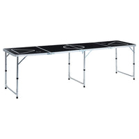 Klappbarer Bier-Pong-Tisch 240 cm Schwarz