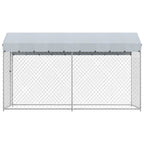 Outdoor-Hundezwinger mit Überdachung 382x192x225 cm