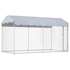 Outdoor-Hundezwinger mit Überdachung 382x192x225 cm
