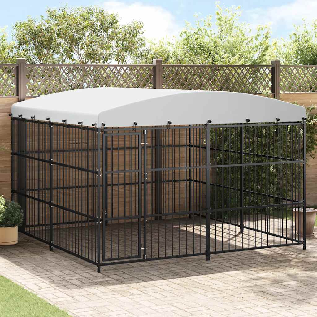 Outdoor-Hundezwinger mit Überdachung 300x300x210 cm