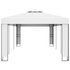 Pavillon mit Doppeldach 3 x 6 m Weiß