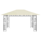 Pavillon mit Moskitonetz 4x3x2,73 m Creme 180 g/m²