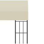 Wand-Pavillon 3x3 m Creme Stoff