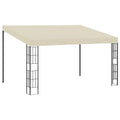 Wand-Pavillon 3x4 m Creme Stoff