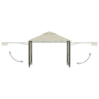 Pavillon mit Doppelt Erweiterten Dächern 3x3x2,75 cm 180 g/m²