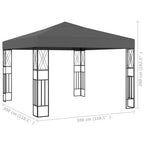 Pavillon 3×3 m Anthrazit Stoff