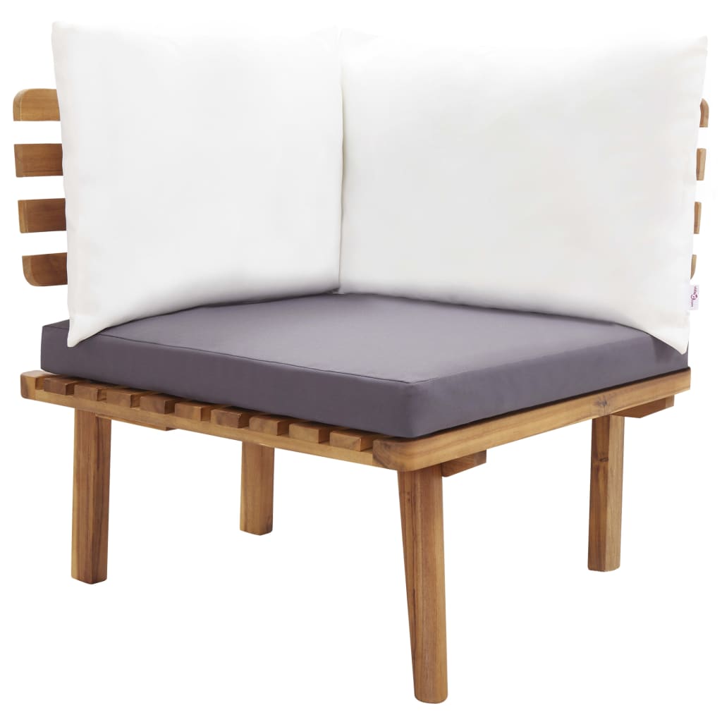 5-tlg. Garten-Lounge-Set Massivholz Akazie