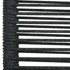 Gartenstühle 2 Stk. Baumwollseil und Stahl Schwarz