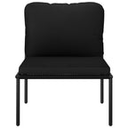 6-tlg. Garten-Lounge-Set mit Auflagen Schwarz PVC