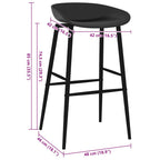 Barhocker 2 Stk. Schwarz