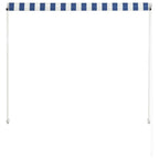 Einziehbare Markise 100×150 cm Blau und Weiß
