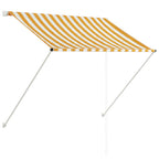 Einziehbare Markise 100×150 cm Gelb und Weiß