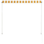 Einziehbare Markise 100×150 cm Gelb und Weiß