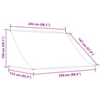 Einziehbare Markise 250×150 cm Orange und Braun