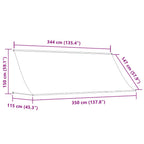 Einziehbare Markise 350×150 cm Orange und Braun