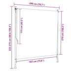 Außenrollo 200 x 270 cm Anthrazit