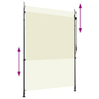 Außenrollo 150 x 270 cm Creme