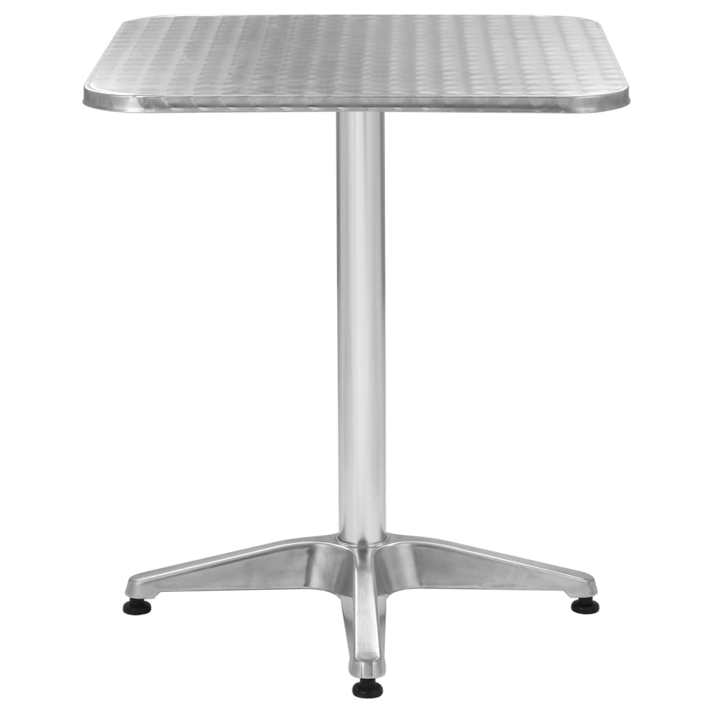 Gartentisch Silbern 60x60x70 cm Aluminium