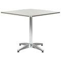 Gartentisch Silbern 80x80x70 cm Aluminium