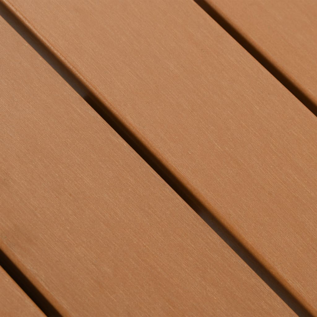 Gartentisch Silbern 60x60x70 cm Aluminium und WPC