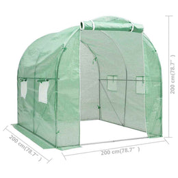vidaXL Gewächshaus 4 m² 2x2x2 m