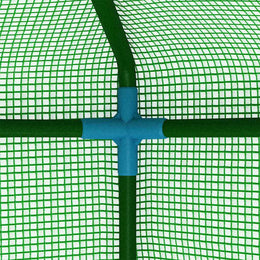 vidaXL Gewächshaus mit Ablagen Stahl 143x143x195 cm