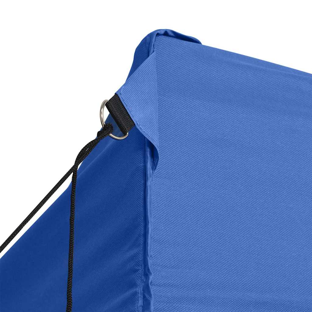 Profi-Partyzelt Faltbar mit 3 Seitenwänden 3×4m Stahl Blau