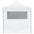Profi-Partyzelt Faltbar mit 3 Seitenwänden 280x410x315 cm Stahl Weiß