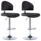 Barhocker 2 Stk. Schwarz Kunstleder