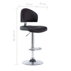 Barhocker 2 Stk. Schwarz Kunstleder