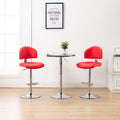 Barhocker 2 Stk. Rot Kunstleder