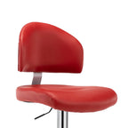 Barhocker 2 Stk. Weinrot Kunstleder