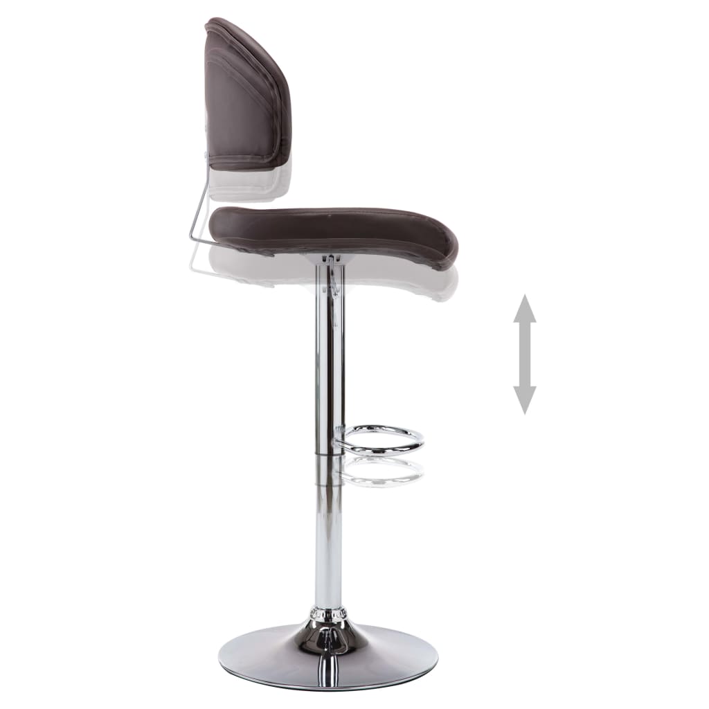 Barhocker 2 Stk. Braun Kunstleder