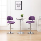 Barhocker 2 Stk. Lila Kunstleder
