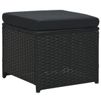 6-tlg. Garten-Lounge-Set mit Auflagen Poly Rattan Schwarz