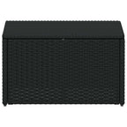 4-tlg. Garten-Lounge-Set mit Auflagen Poly Rattan Schwarz