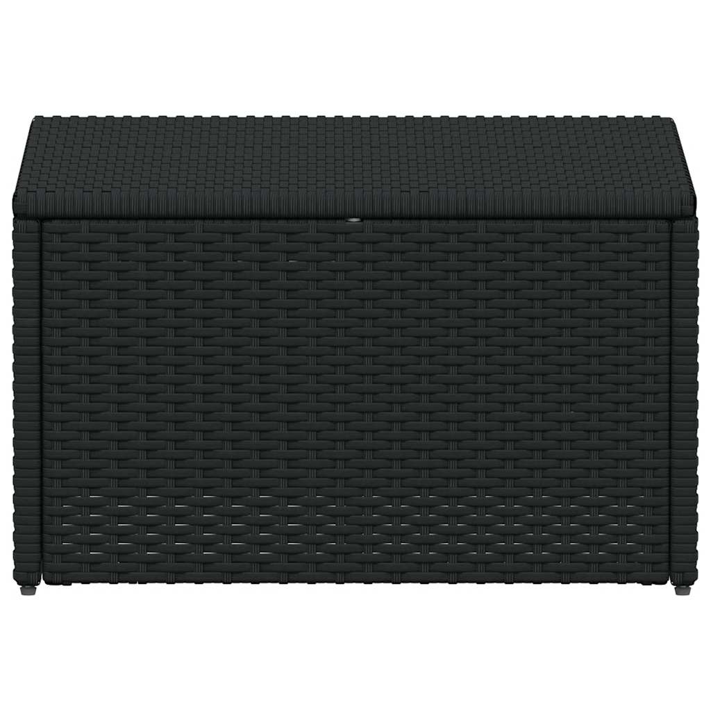 4-tlg. Garten-Lounge-Set mit Auflagen Poly Rattan Schwarz