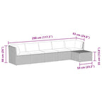 4-tlg. Garten-Lounge-Set mit Auflagen Poly Rattan Schwarz