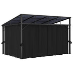 Pavillon mit Vorhängen 405x294x244 cm Anthrazit