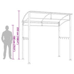 BBQ-Pavillon 215x150x220 cm Anthrazit Stahl
