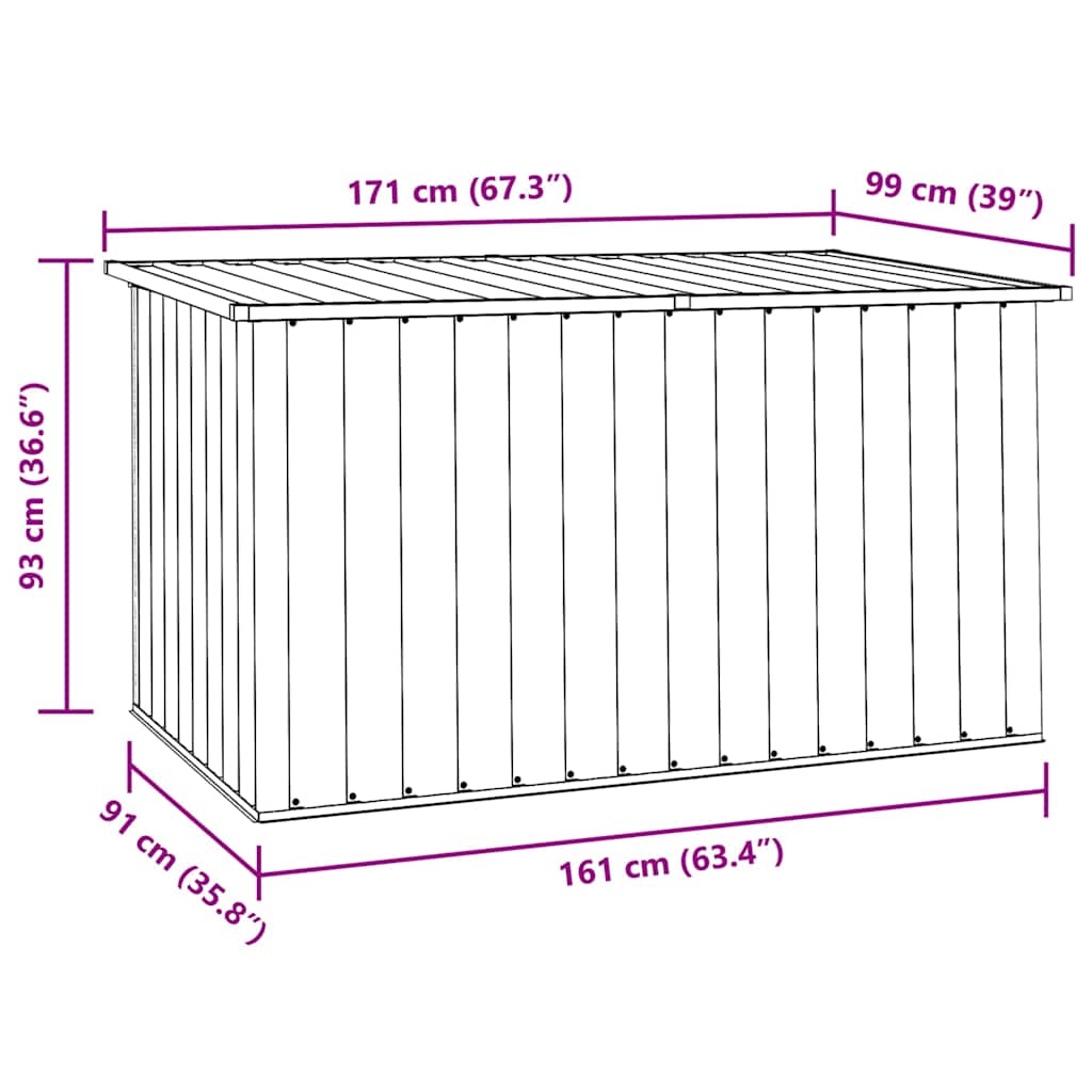 Gartenbox Grau 171x99x93 cm