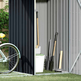 vidaXL Garten Brennholzlager Anthrazit 245x98x159 cm Verzinkter Stahl